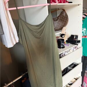 Blu Pepper Olive Green Slip Dress